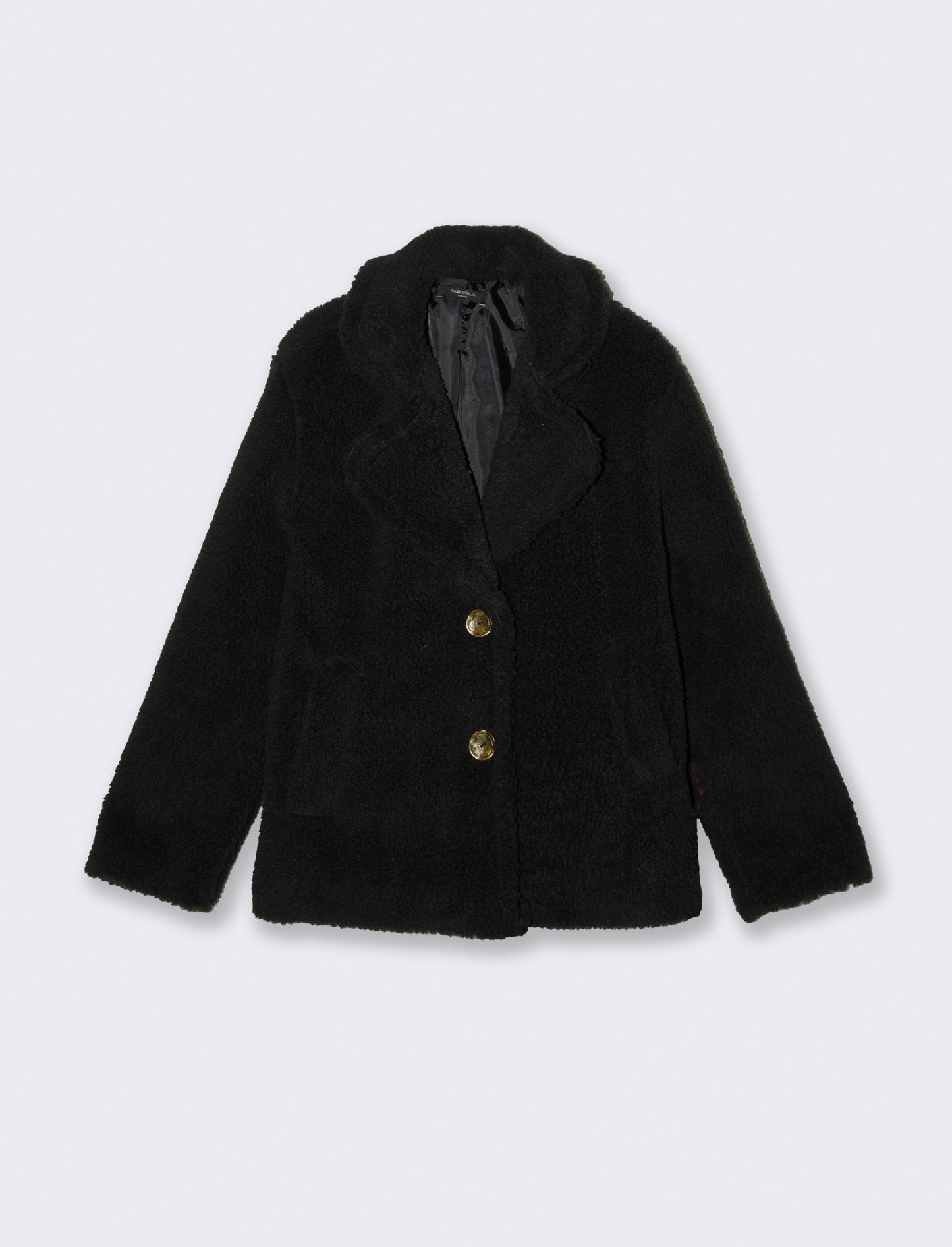 Giacca effetto teddy - Nero