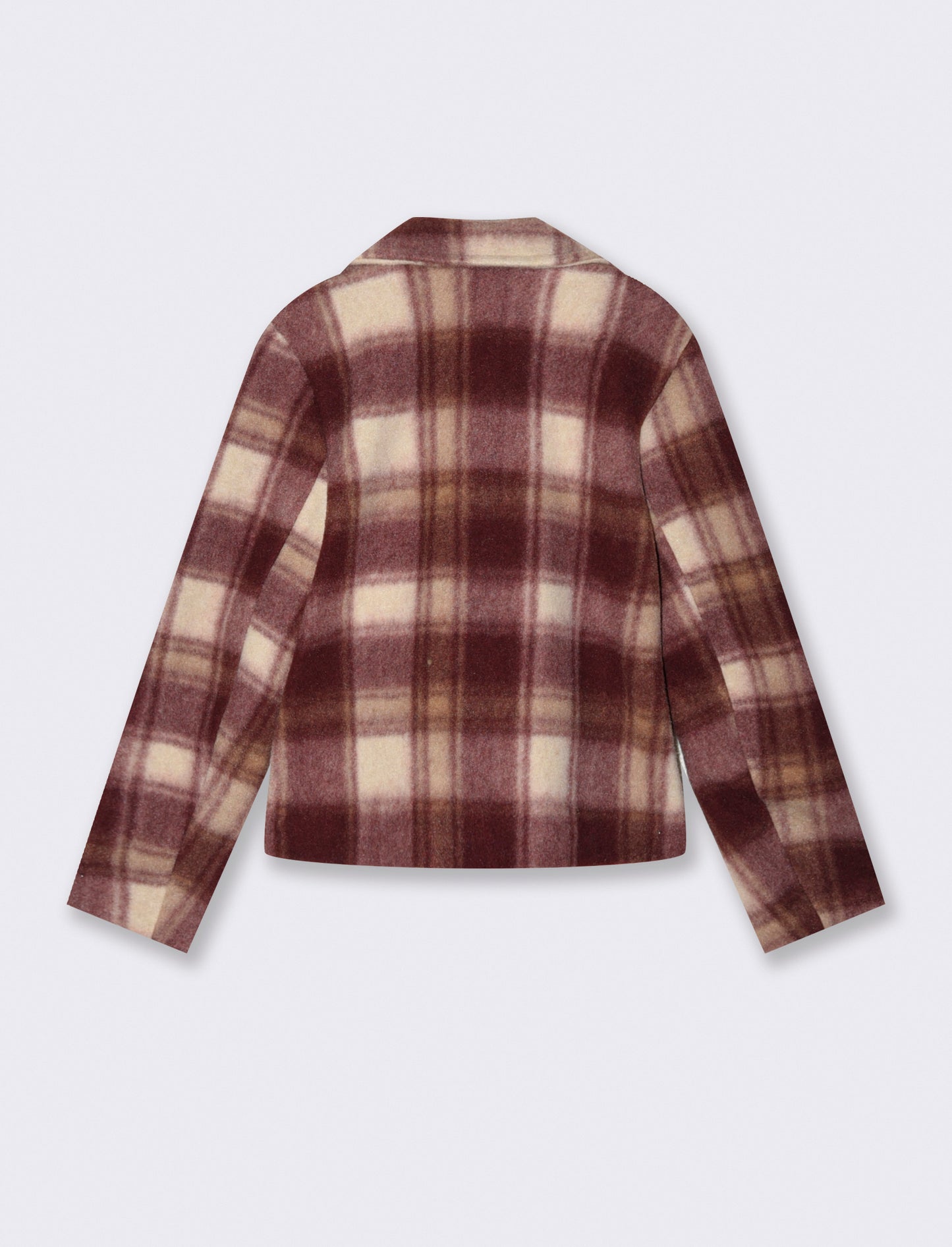 Giacca in maglia a fantasia quadri - Bordeaux