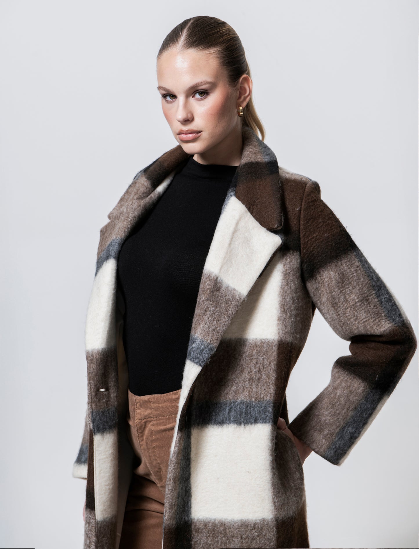 Cappotto quadro fit over - Moro
