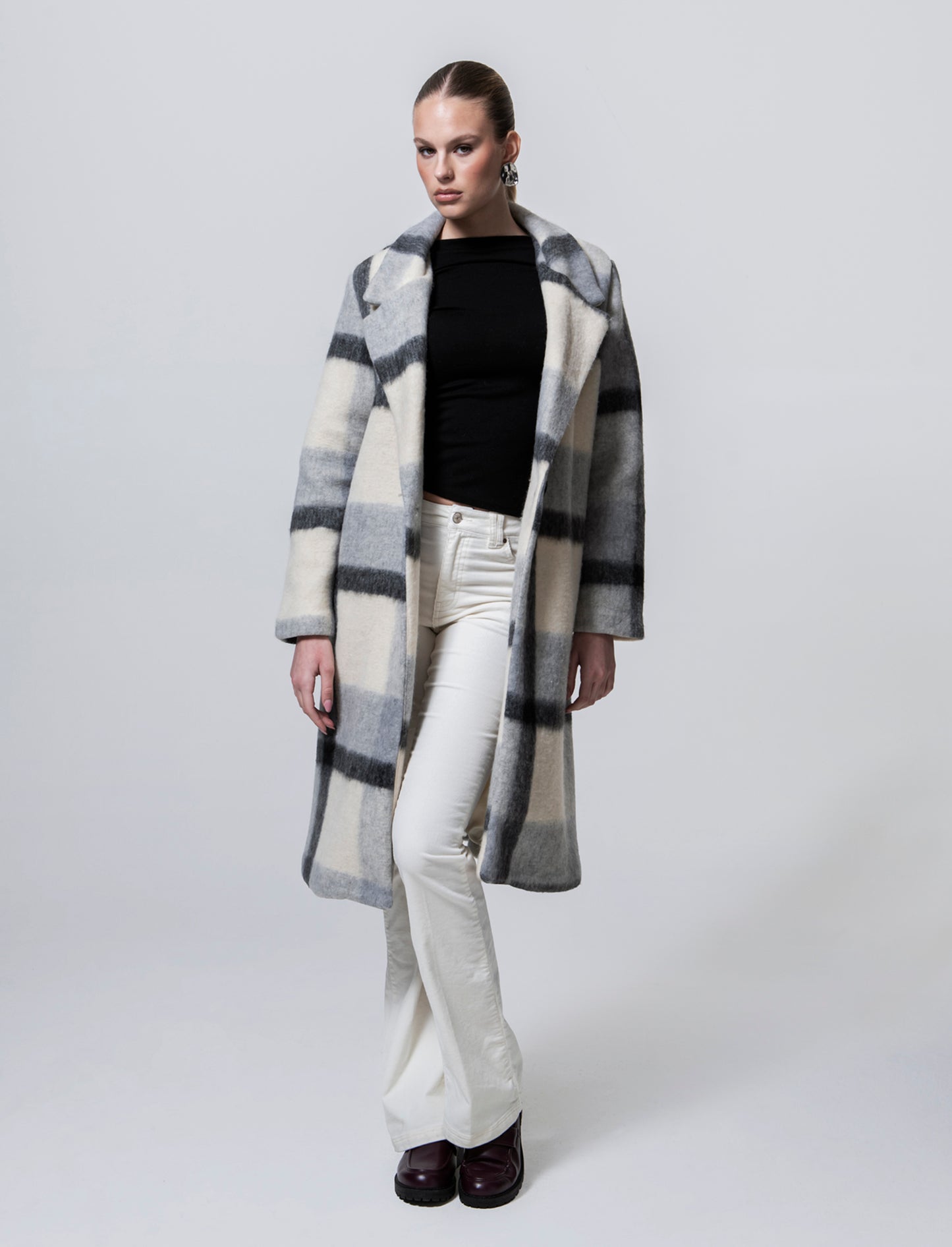 Cappotto quadro fit over - Grigio