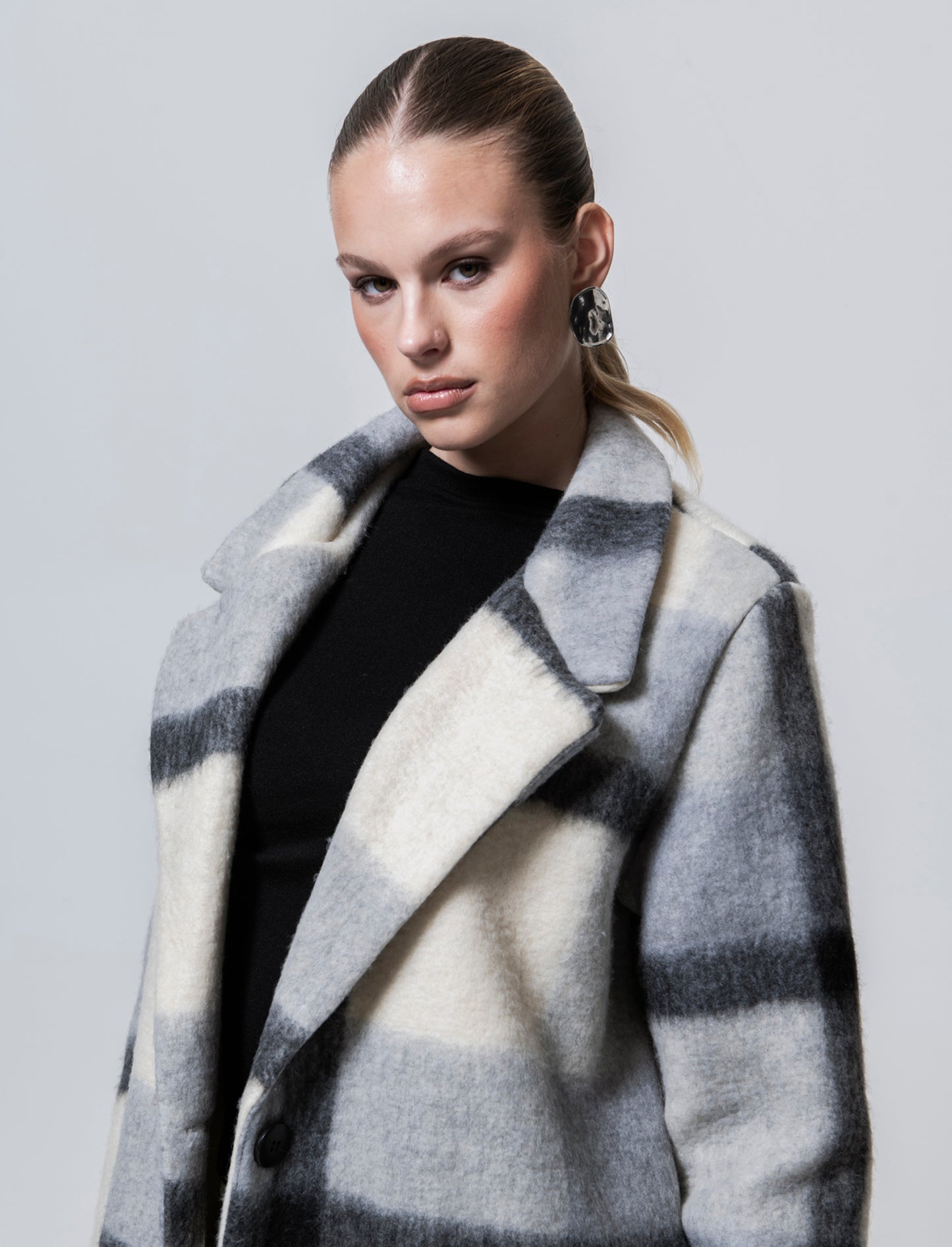Cappotto quadro fit over - Grigio