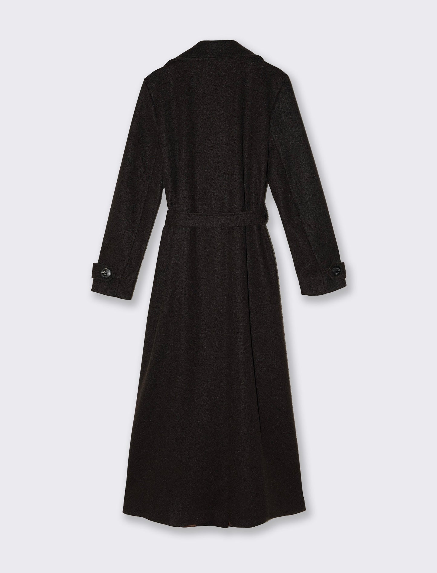 Cappotto trench doppiopetto con cintura - Moro