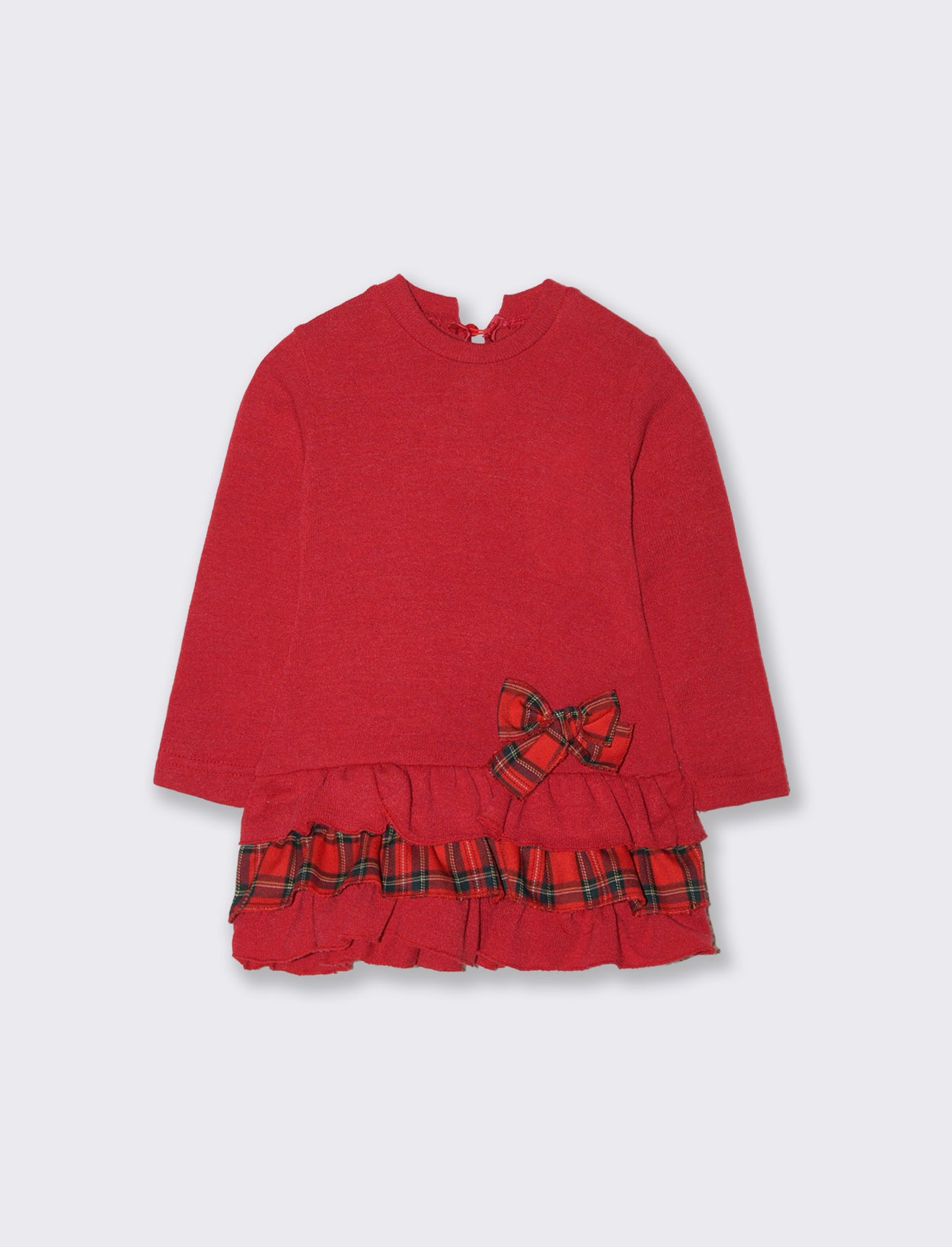 Abito tessuto caldo e inserti tartan - Fantasia