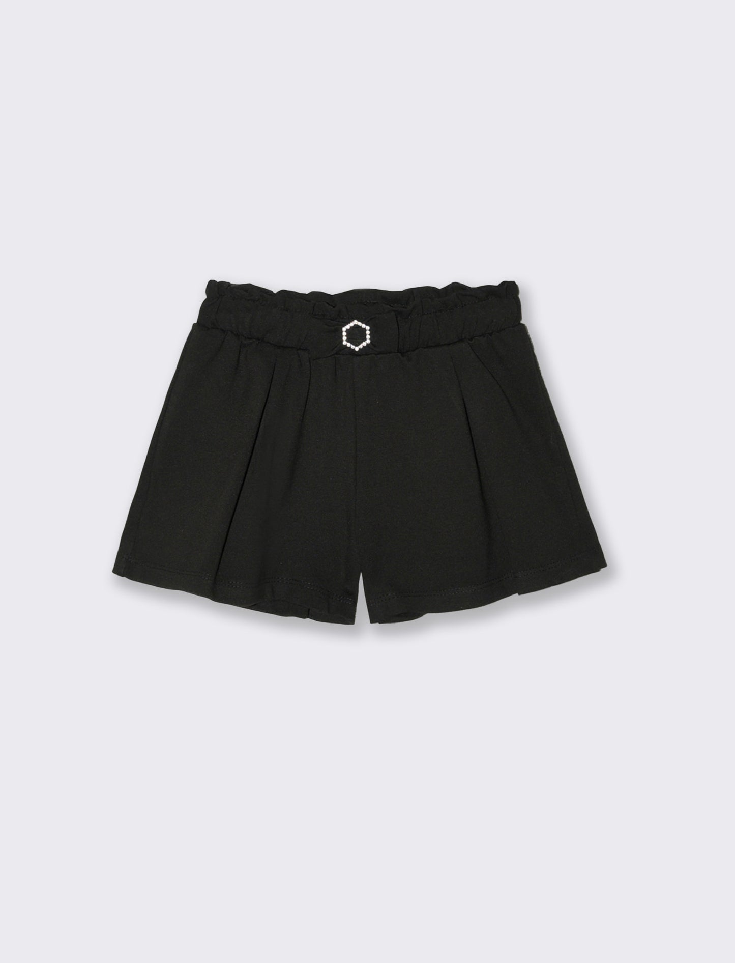 Short elegante in punto milano. - Nero