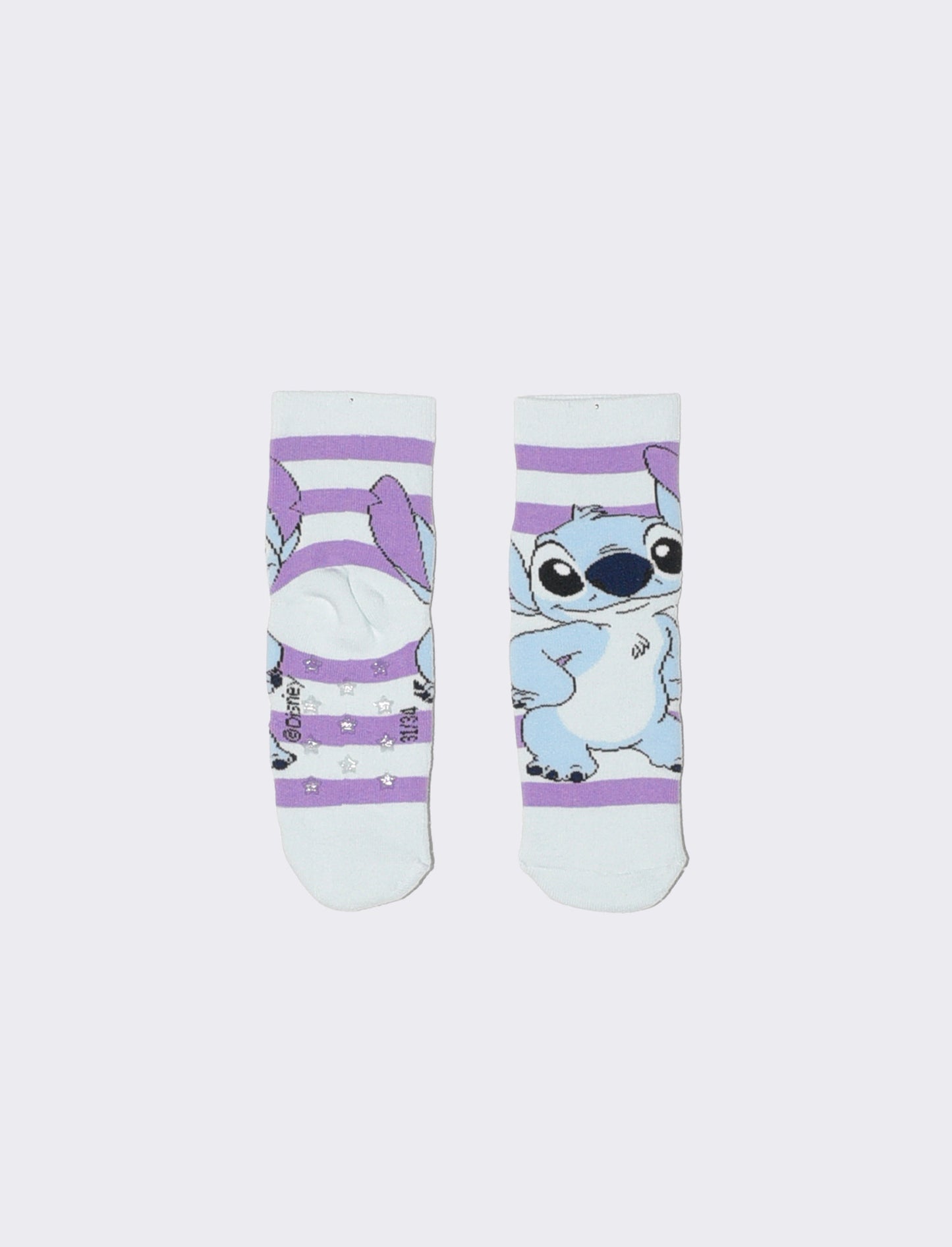 Calzini antiscivolo Stitch e Hello Kitty - Lilla