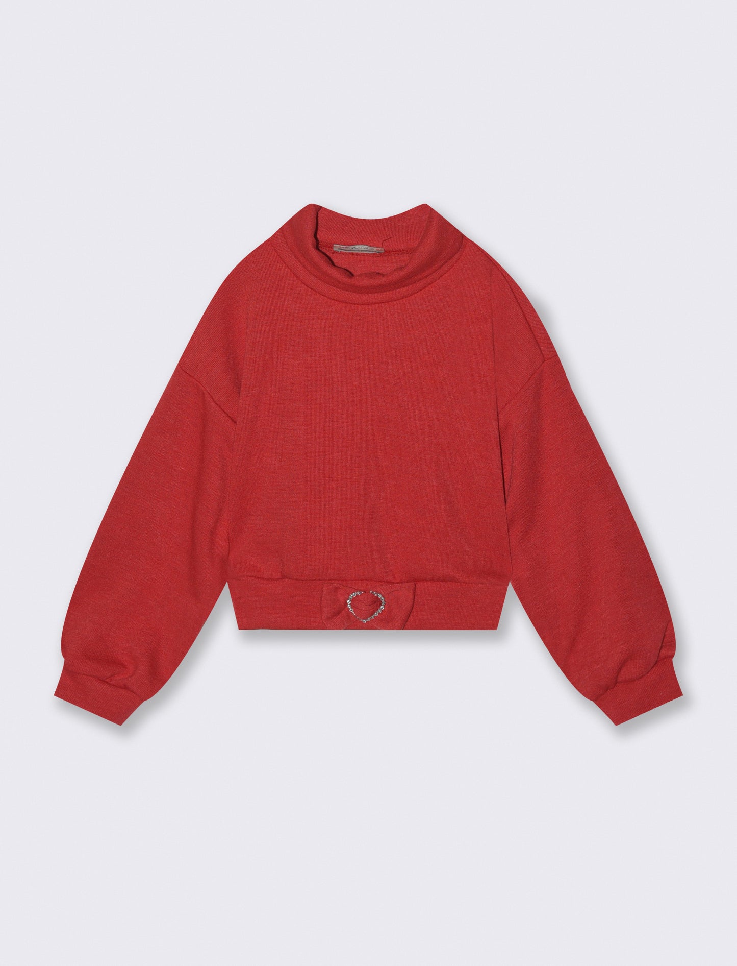 Maglia collo alto da bambina - Rosso