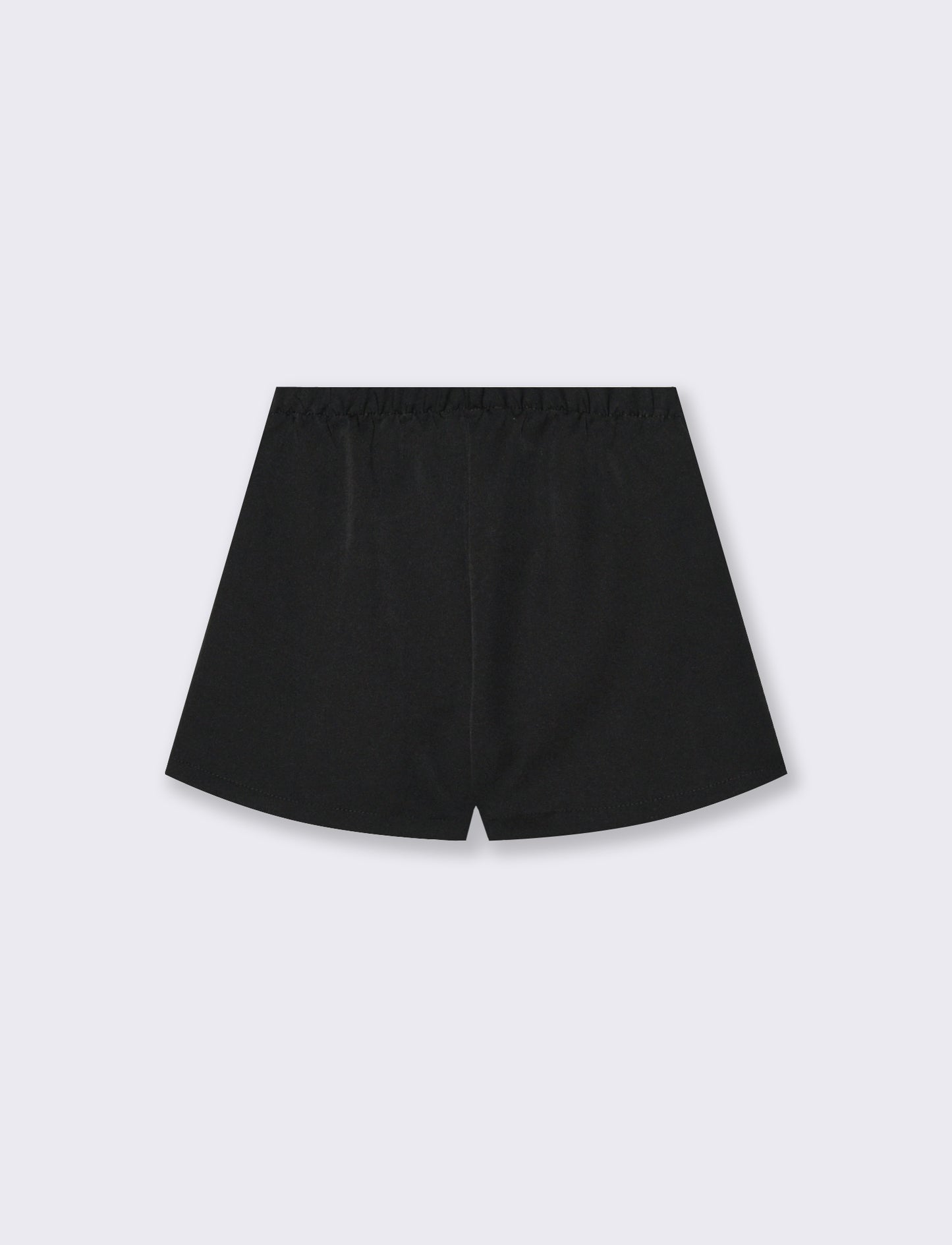 Short finta gonna a pieghe. - Nero
