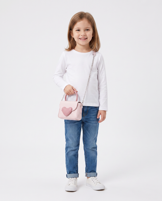 Borsetta con chiusura a cuore elegante - Rosa