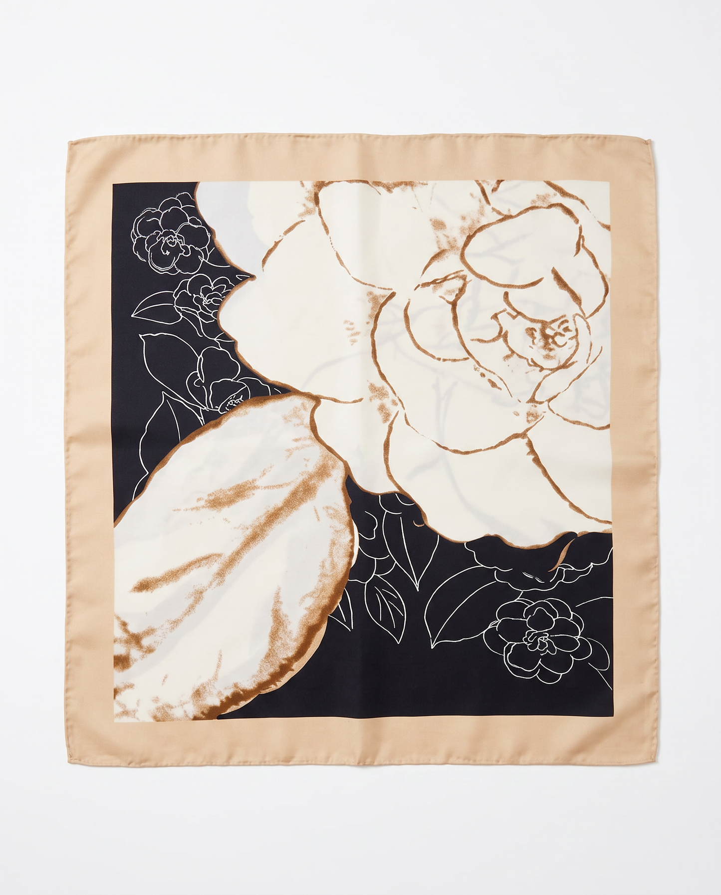 Elegant patterned scarves - White