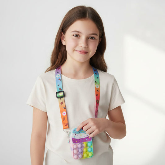 Pop it tracolla bambina - Multicolore
