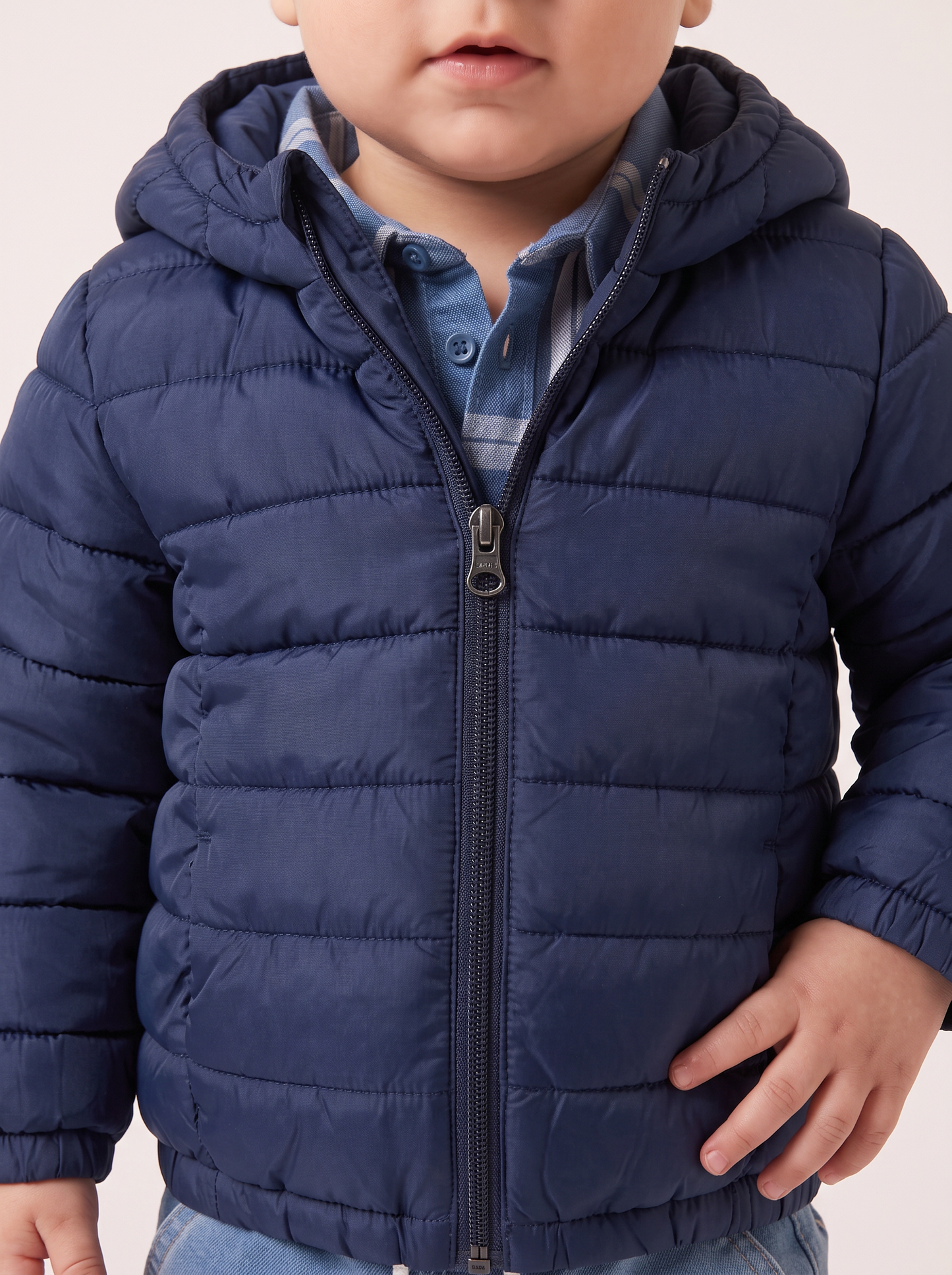 Autumn hooded padded jacket - Blue