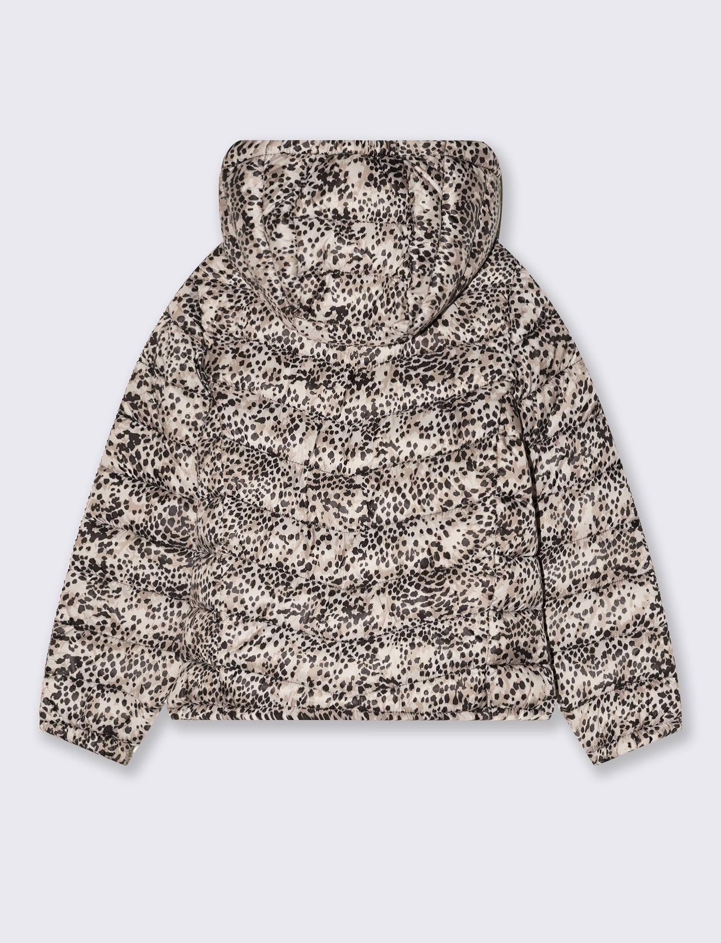 Giubbino imbottito con cappuccio e tasche - Leopardato