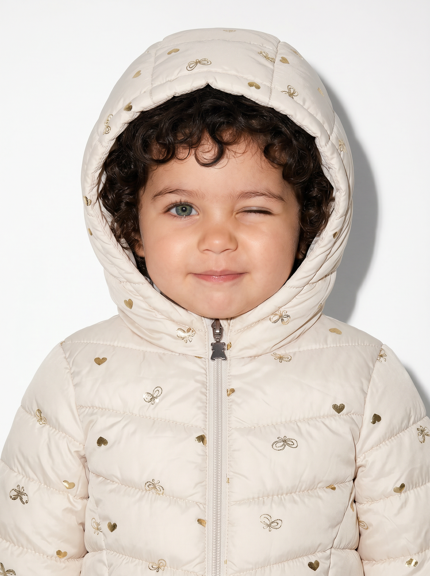 Padded jacket with hood and pockets - Multicolor