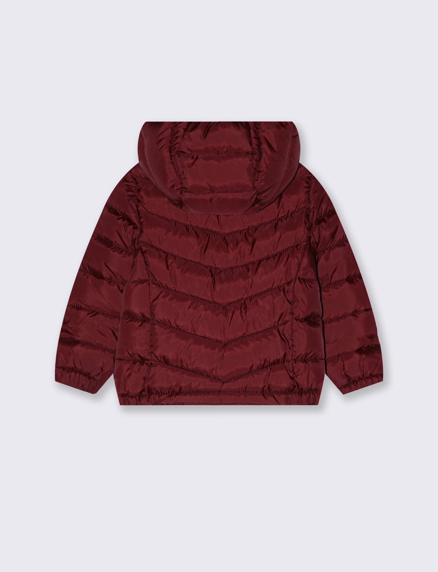 Padded jacket with hood and pockets - Red