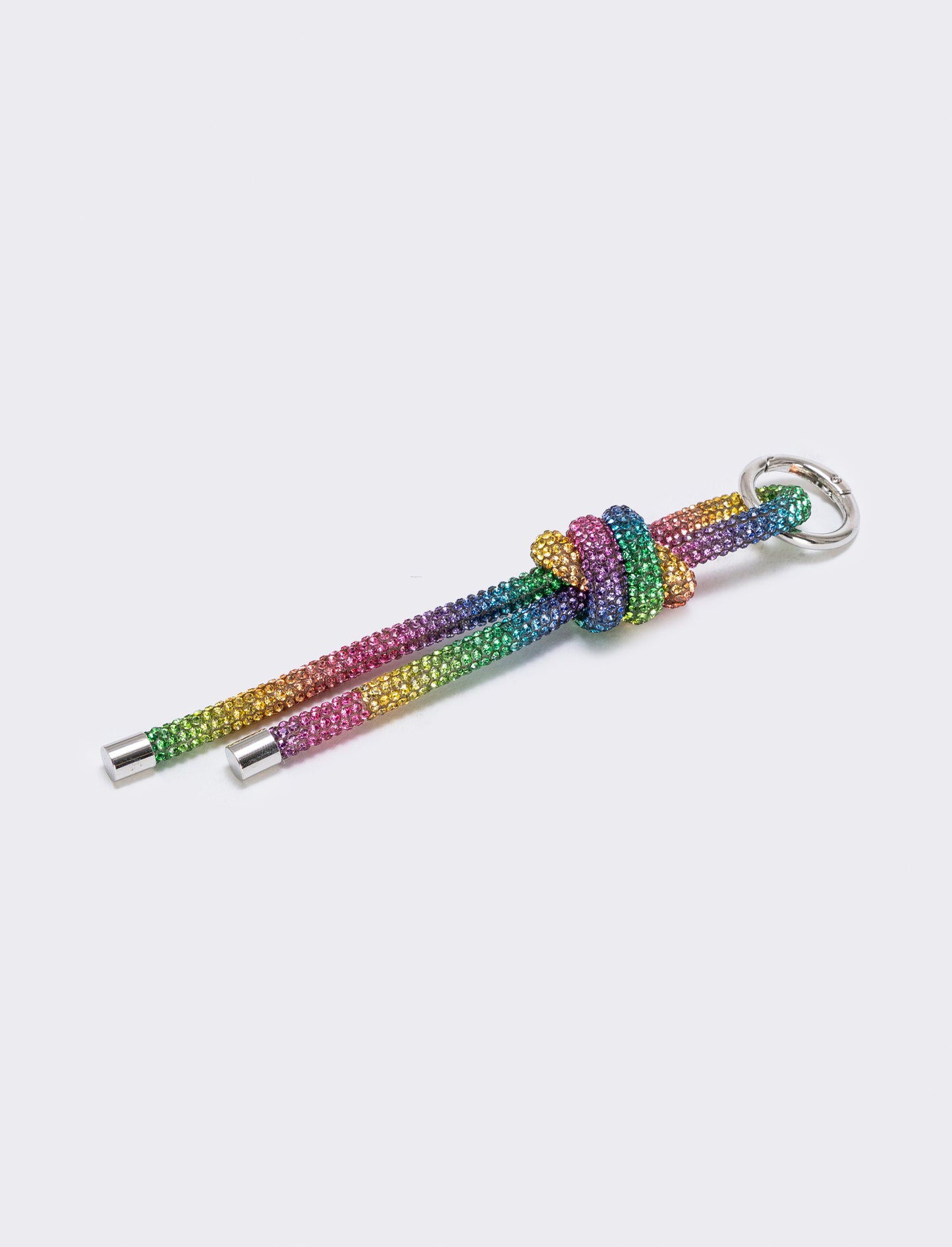 Portachiavi con nodo strass - Multicolore