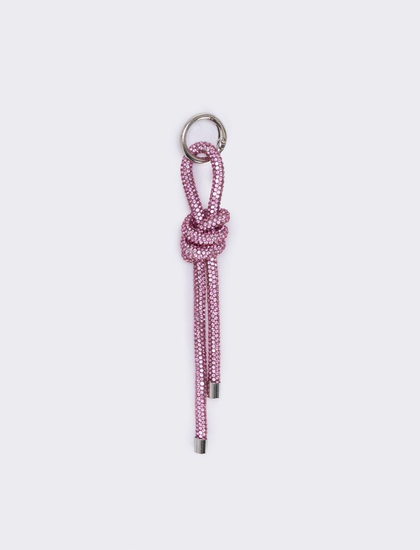 Portachiavi con nodo strass - Rosa