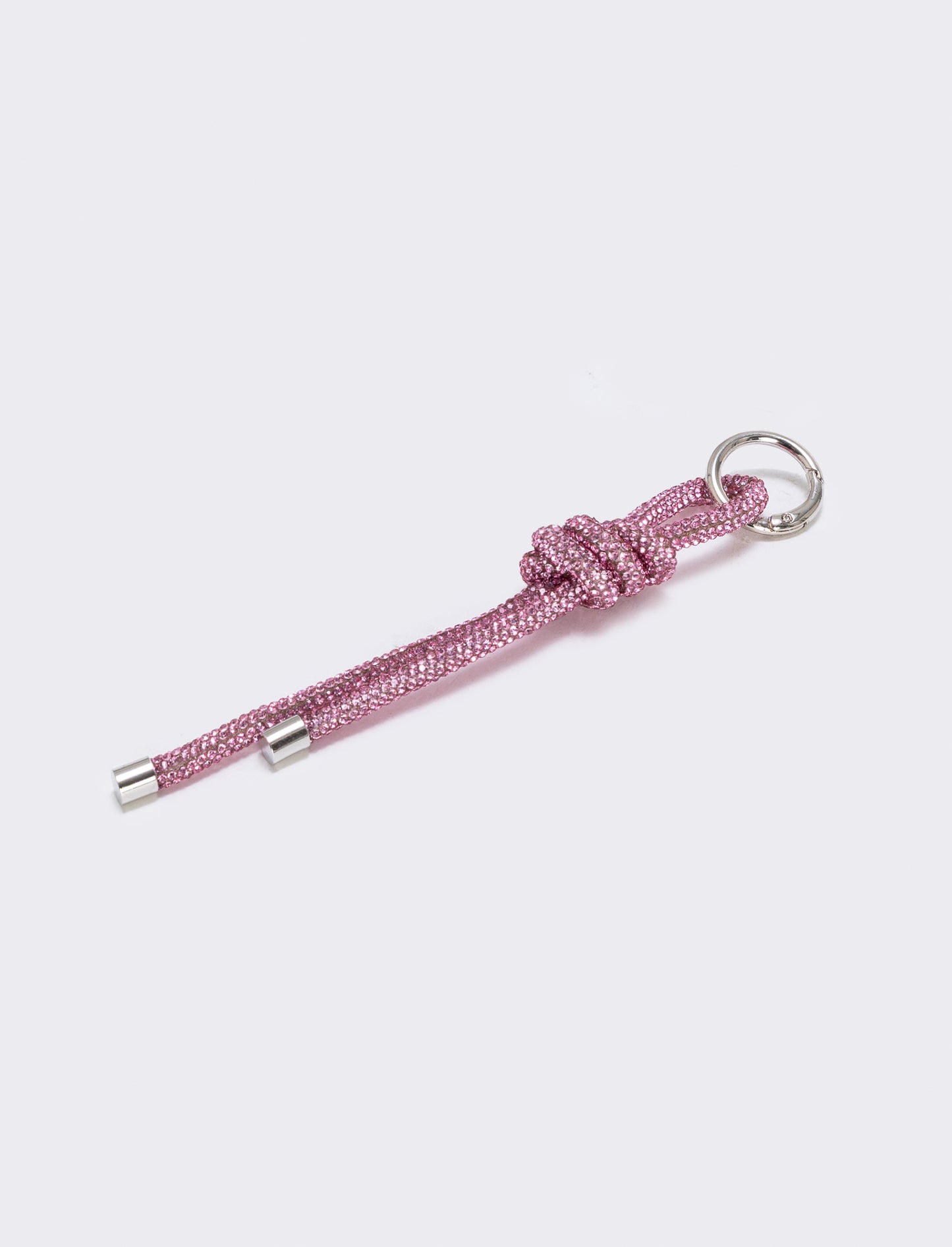Portachiavi con nodo strass - Rosa