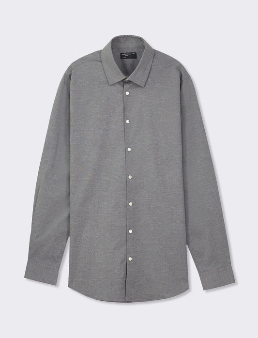 Camicia effetto melange tessuto premium - Grigio mel.