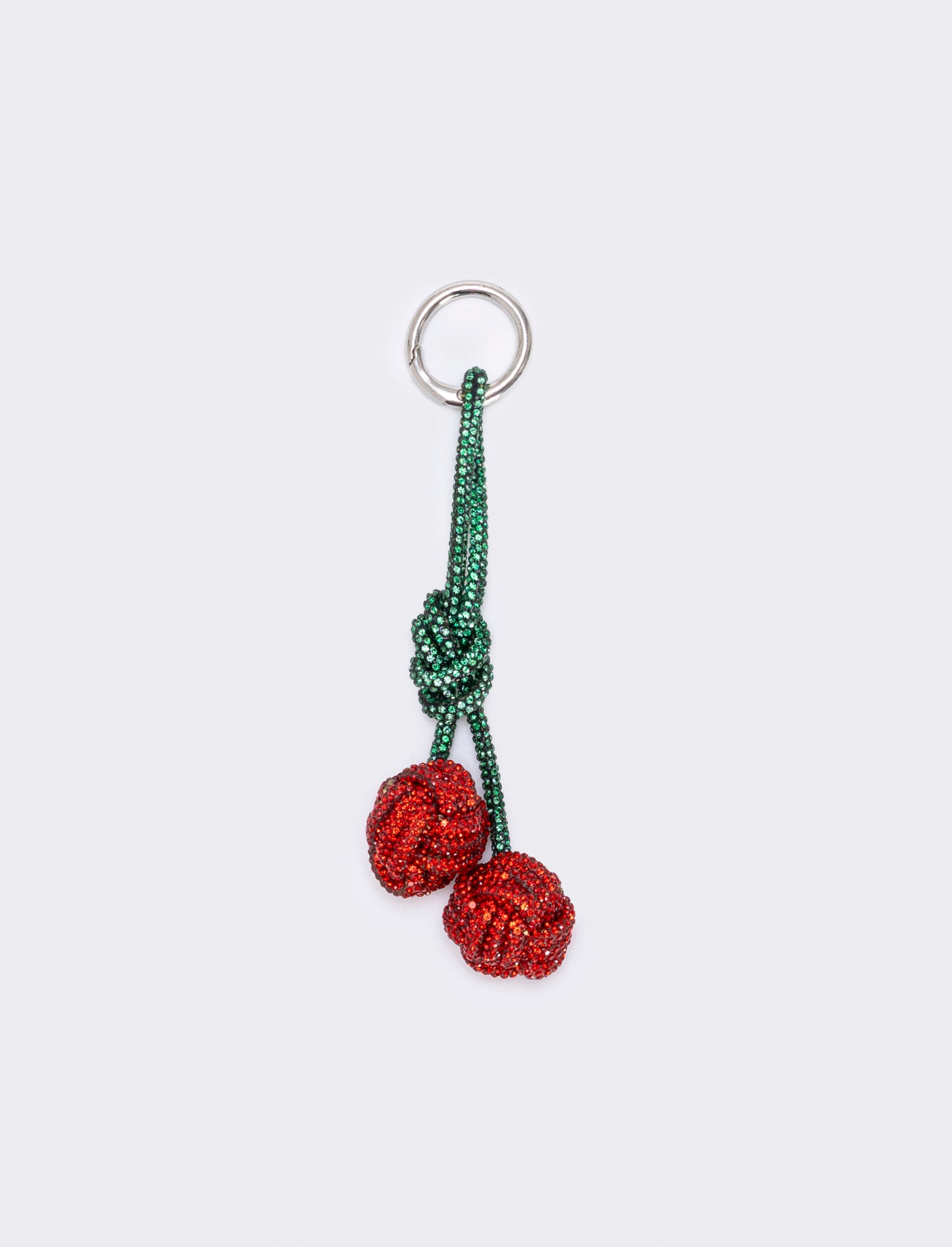 Portachiavi ciliegie strass - Rosso