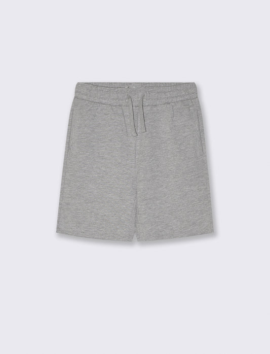 Bermuda in felpa 100% cotone per tutti - Grigio mel.