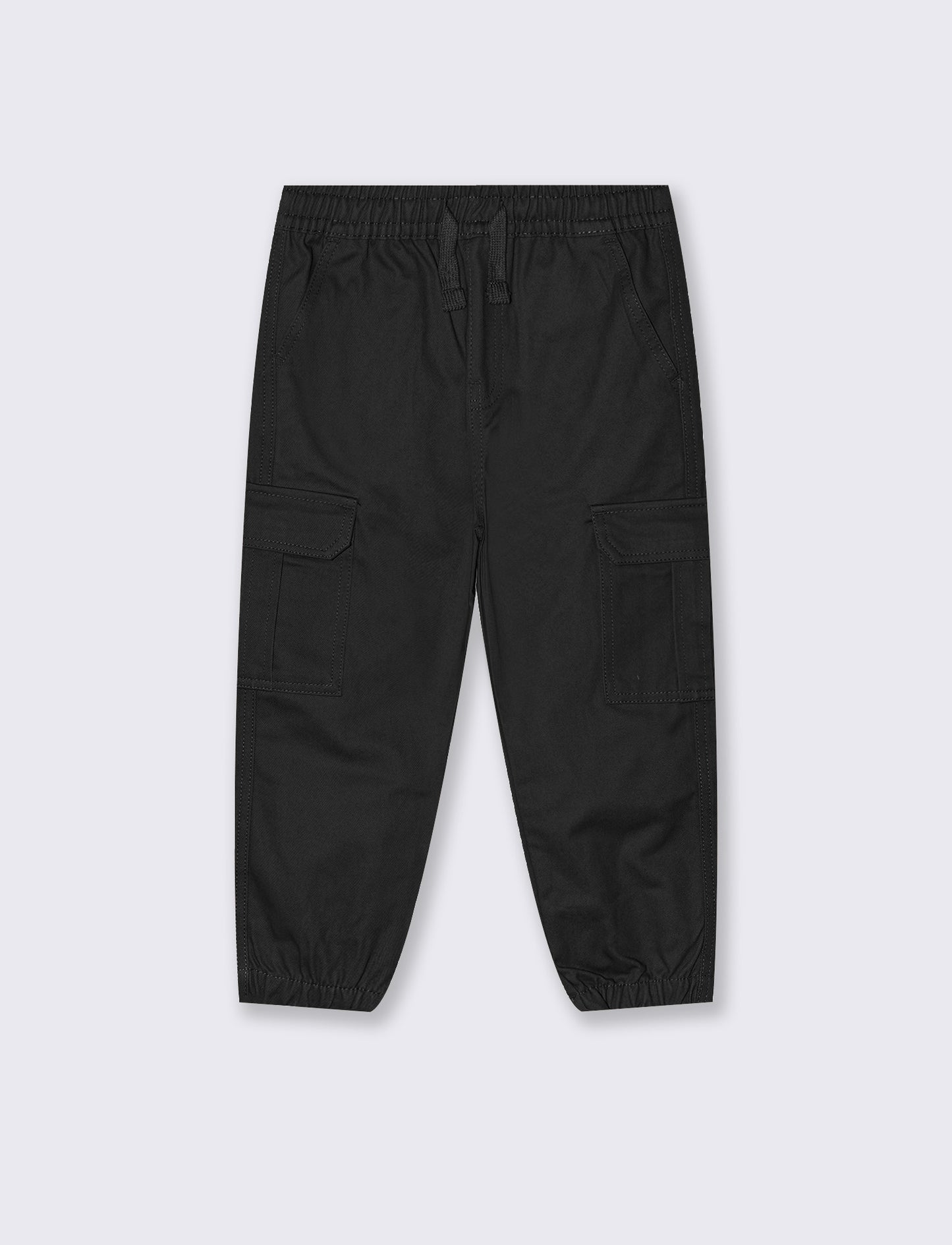 Twill cargo pants for leisure - Black