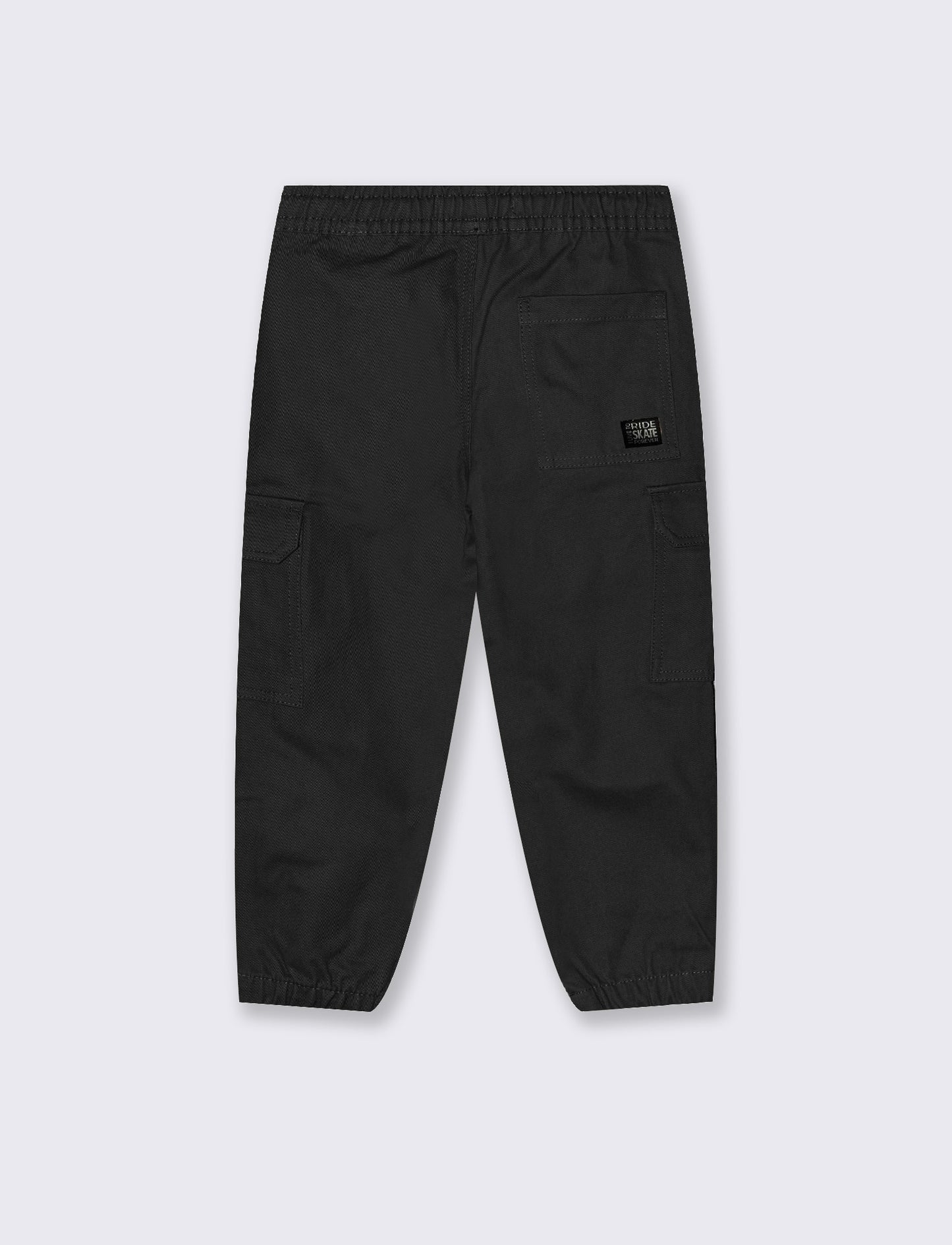 Twill cargo pants for leisure - Black