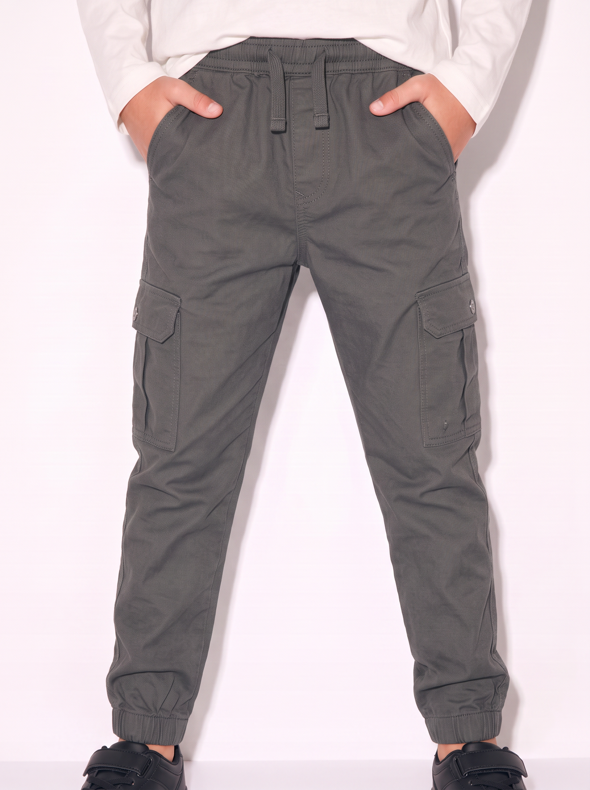 Pantaloni cargo in twill per il tempo libero - Verde militare