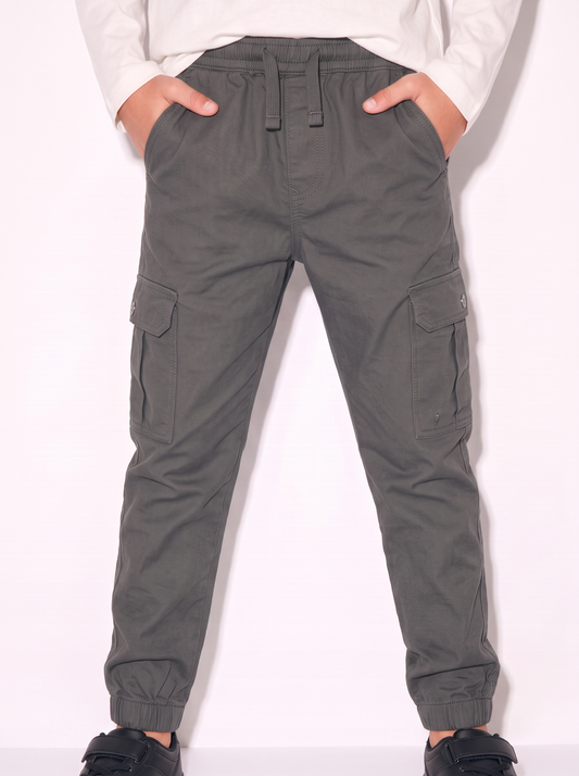 Twill cargo pants for leisure - Green