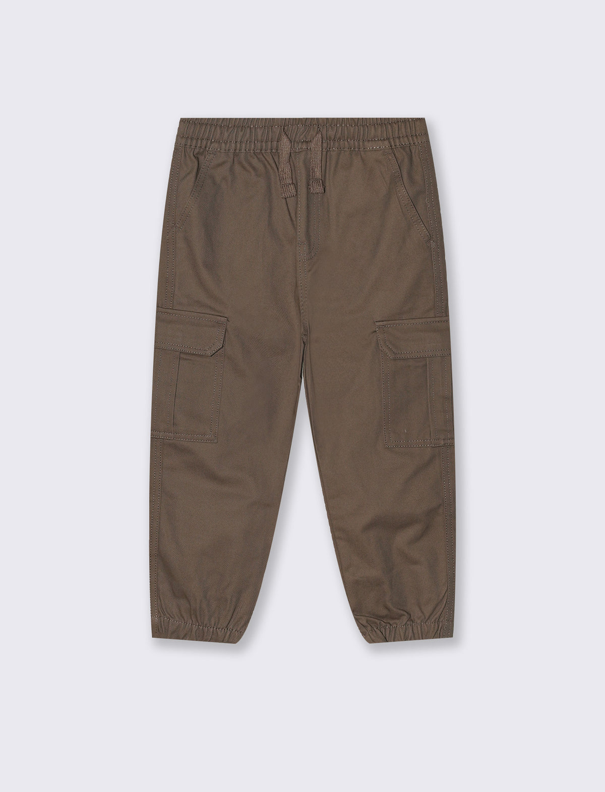 Pantaloni cargo in twill per il tempo libero - Marrone chiaro