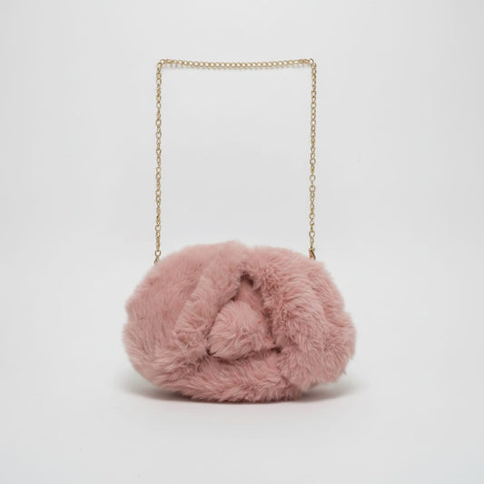 Faux fur bunny bag - Pink