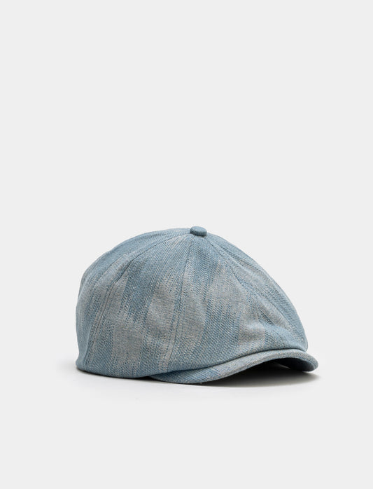 Men's Denim Effect Beret Hat - Blue