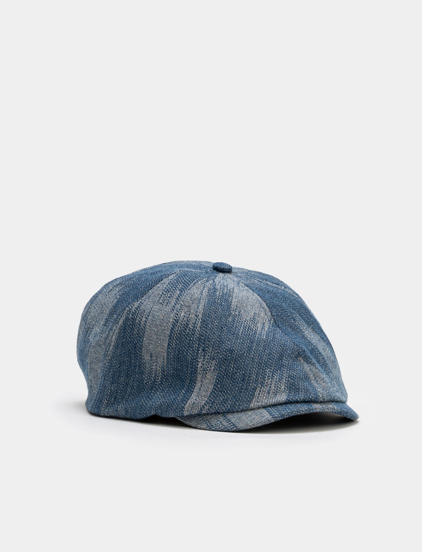 Men's Denim Effect Beret Hat - Blue