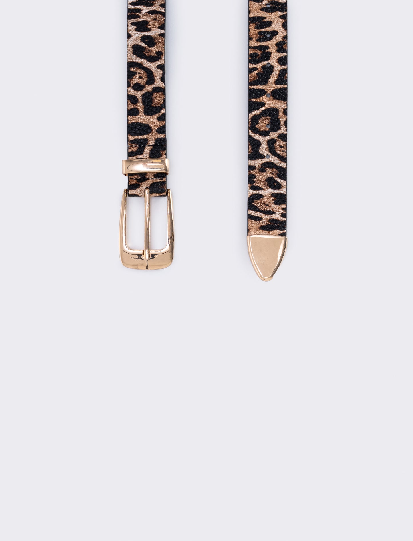 Belt with metal loop and tip - Animalier