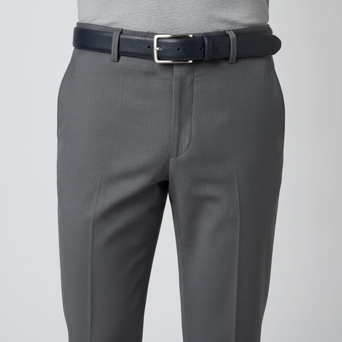 Smooth 3.5 cm belt for men - Blue