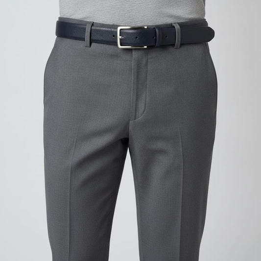 Smooth 3.5 cm belt for men - Blue