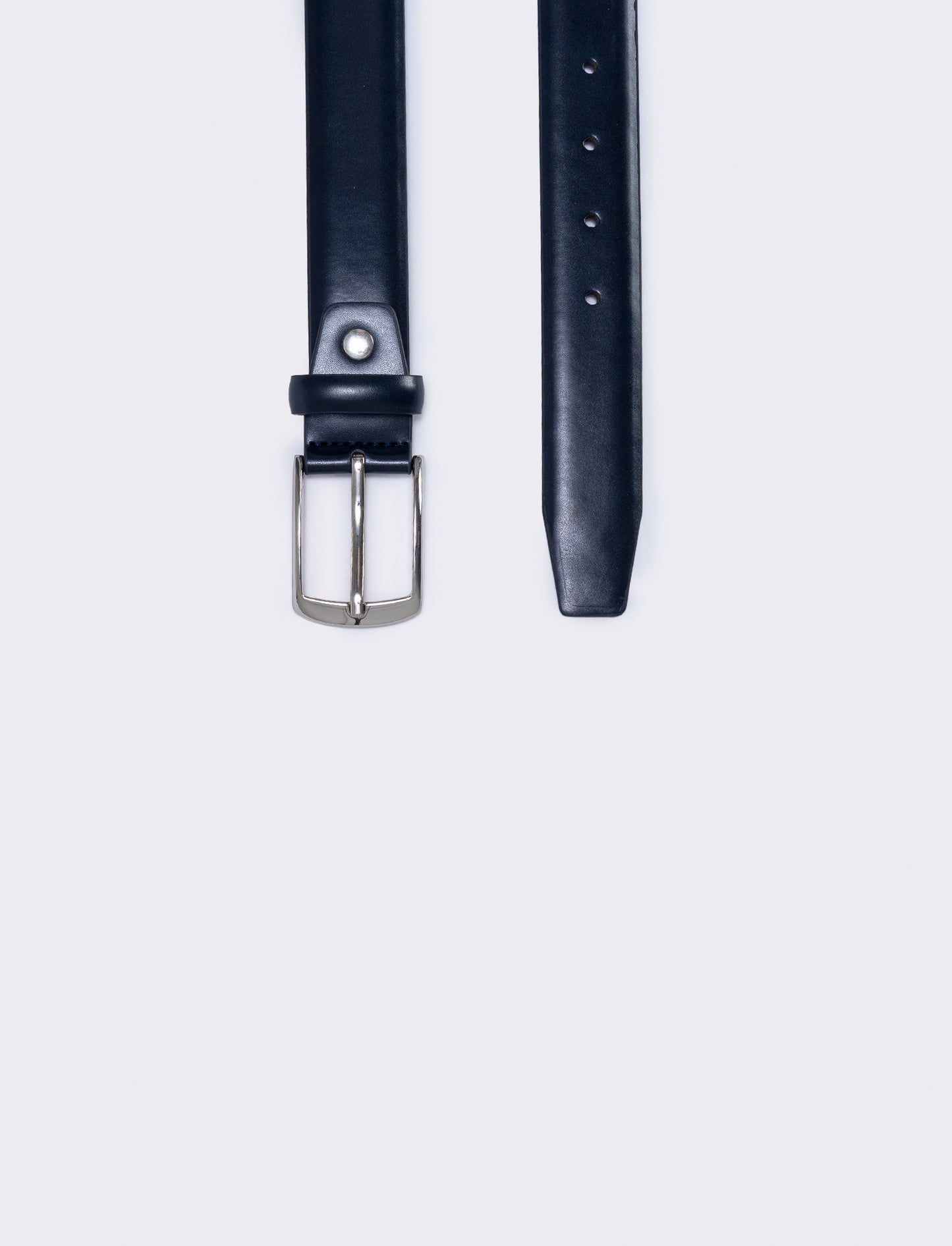 Smooth curved belt 3.5 cm men - Blue