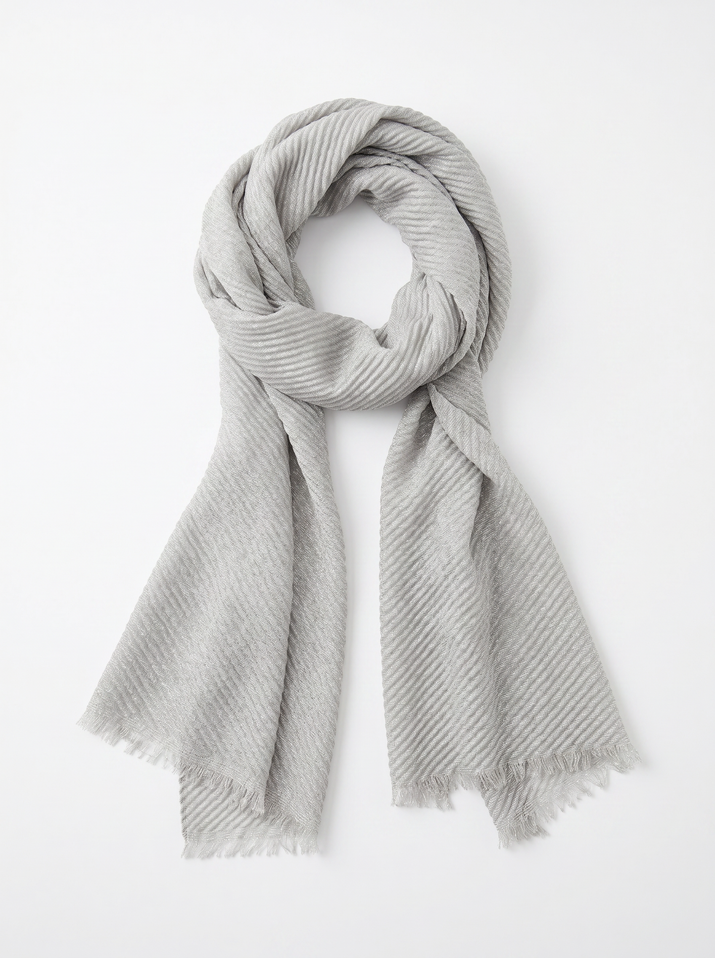 Foulard goffrato in lurex - Grigio