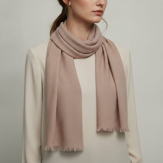 Foulard goffrato in lurex - Rosa