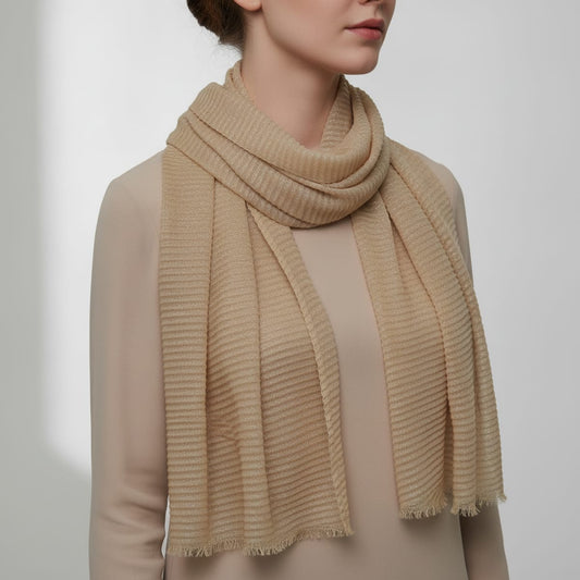 Foulard goffrato in lurex - Oro