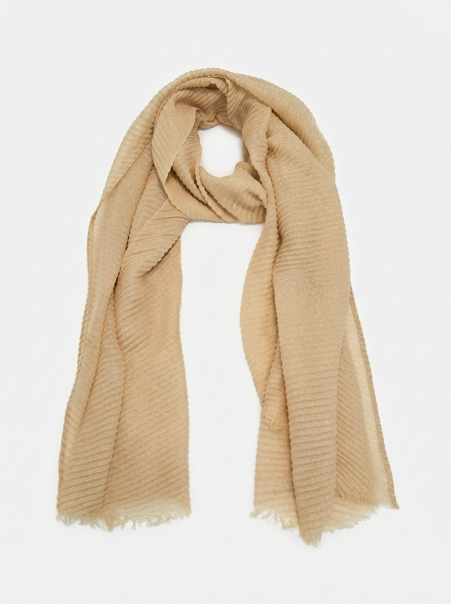 Foulard goffrato in lurex - Oro
