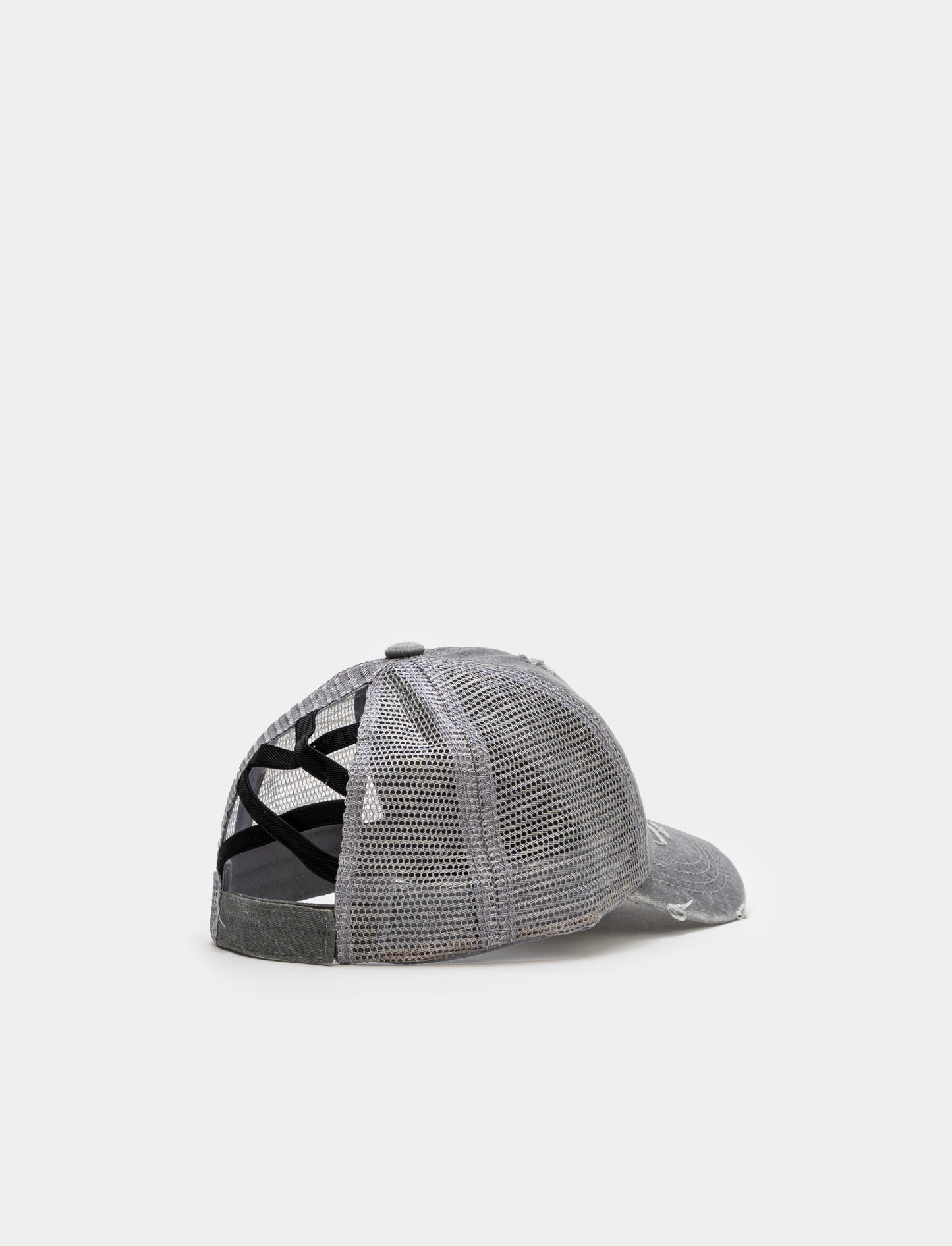 Kids Adjustable Baseball Cap with Mesh - Grey