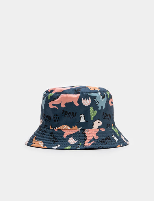 Cappello neonato pescatore dinosauri - Blu