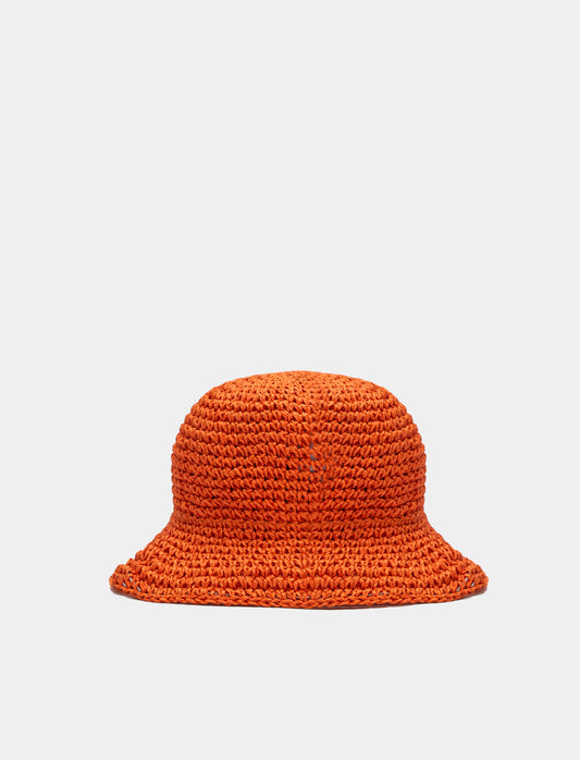 Girl's Uni Bucket Hat - Stylish Sun Protection - Orange