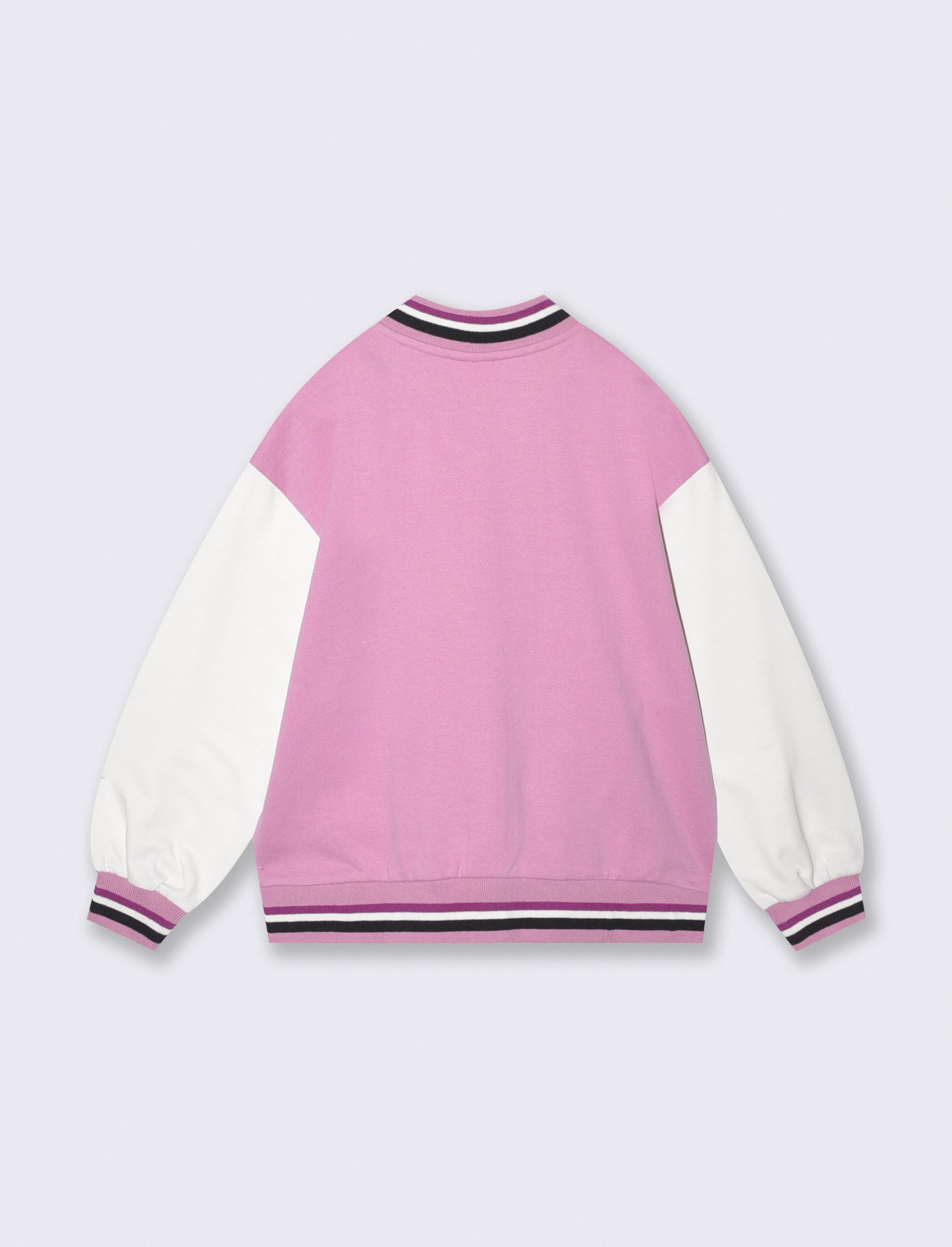 College style teddy hoodie - Pink