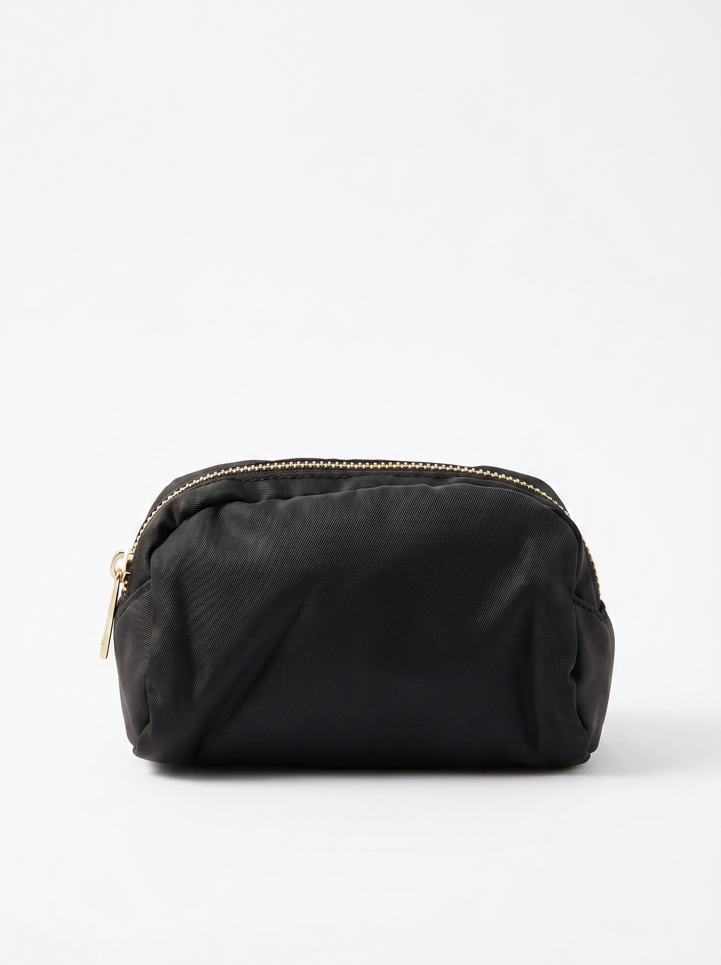 Portamonete in nylon con zip per donne - Nero
