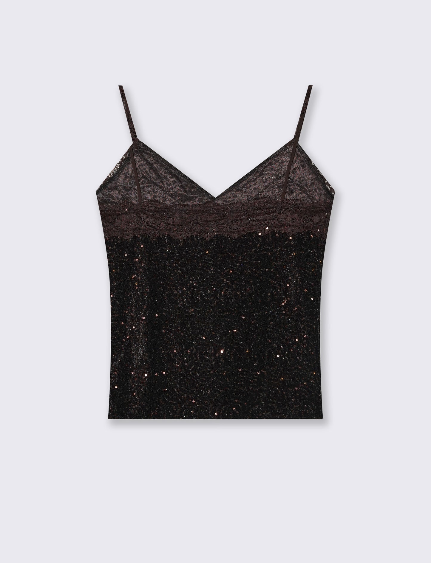 Top in paillettes e pizzo - Moro