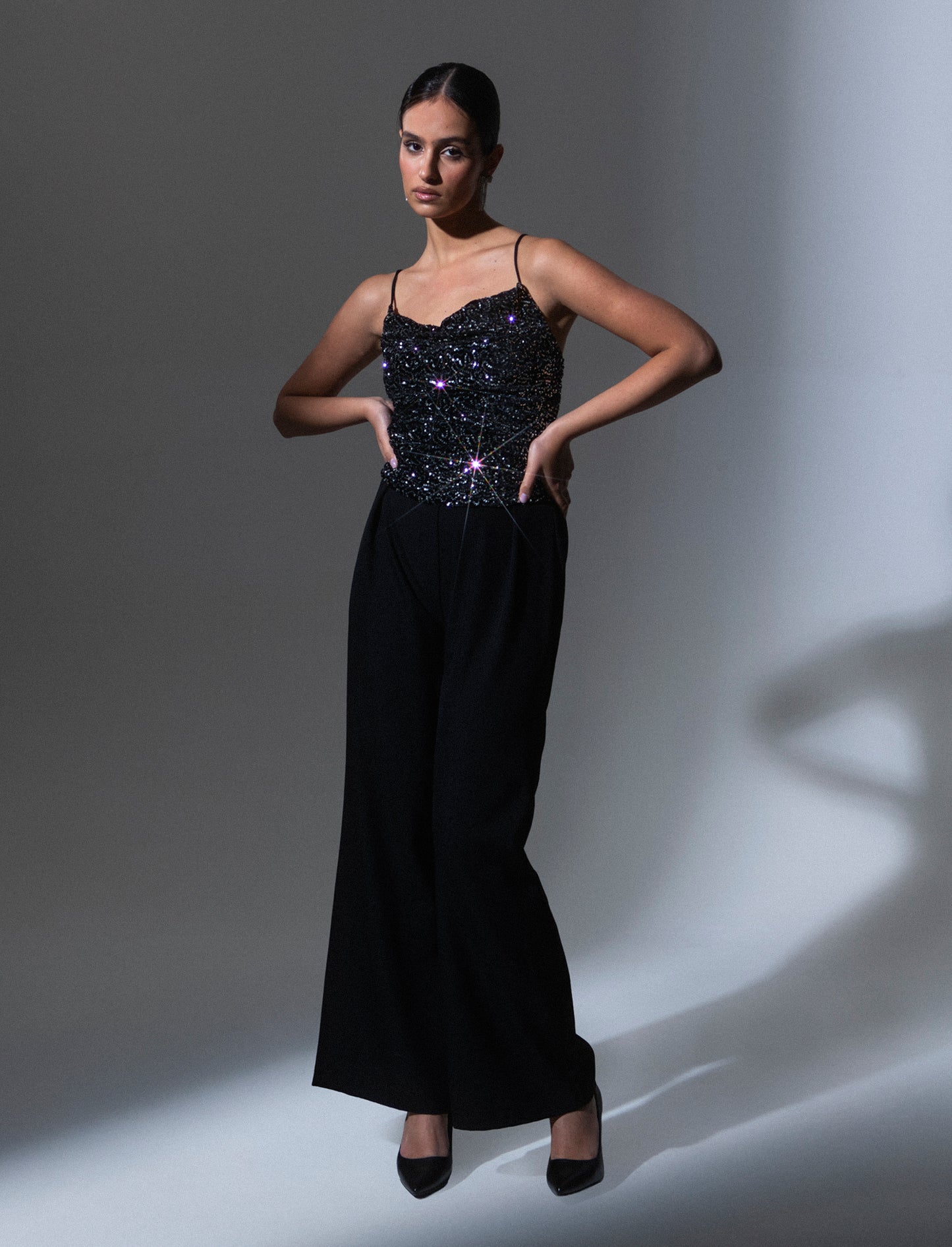 Top in paillettes - Argento