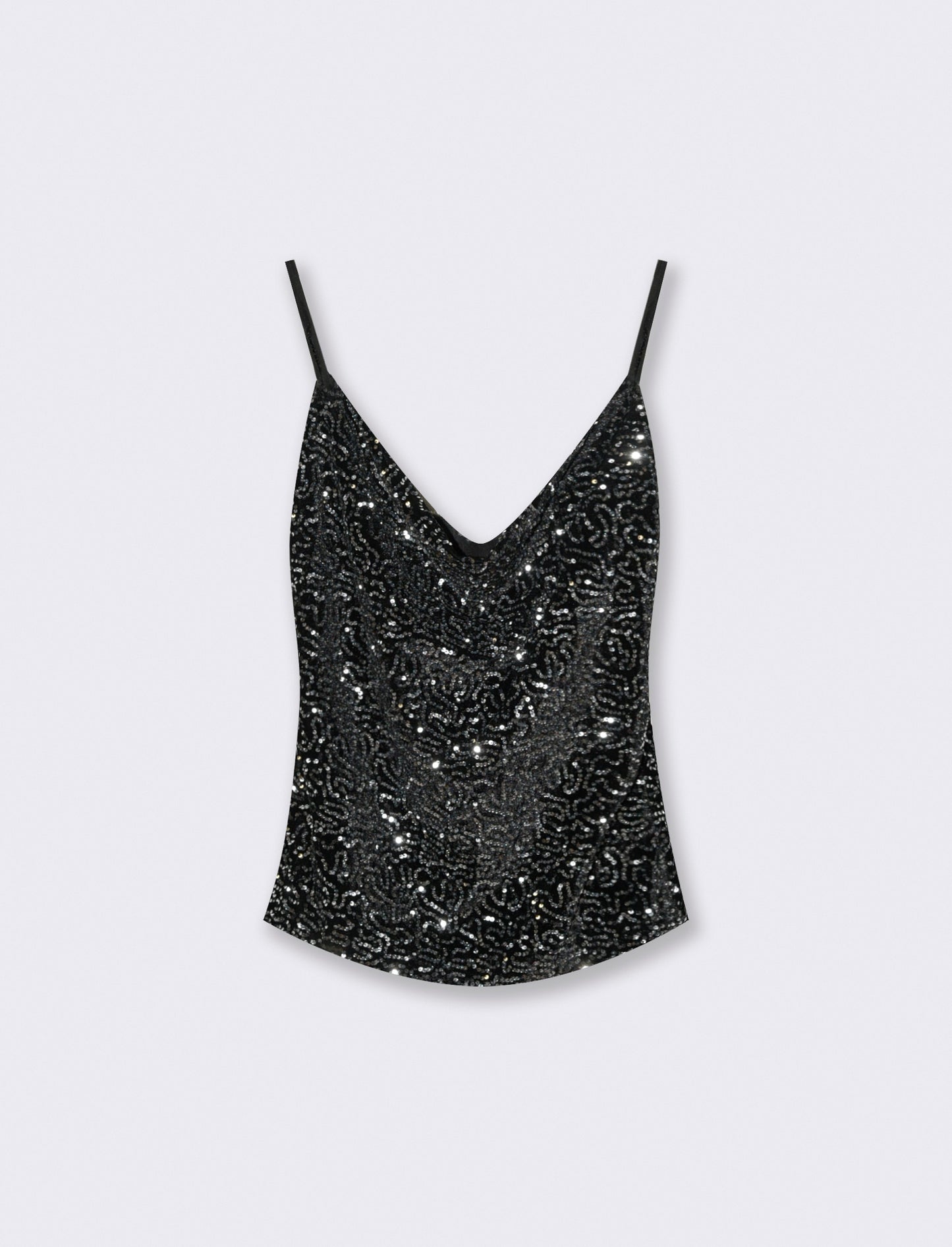 Top in paillettes - Argento