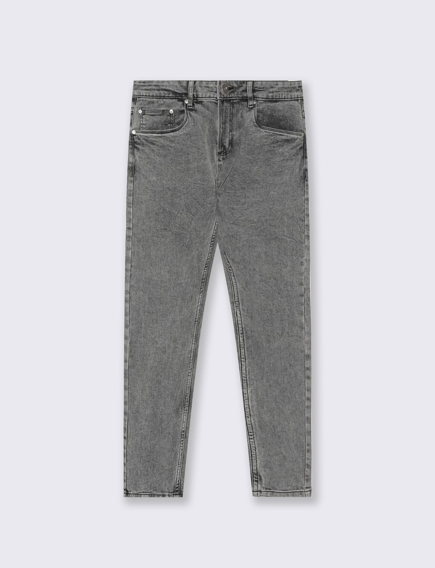 Jeans skinny fit grigio medio effetto slavato - Grigio