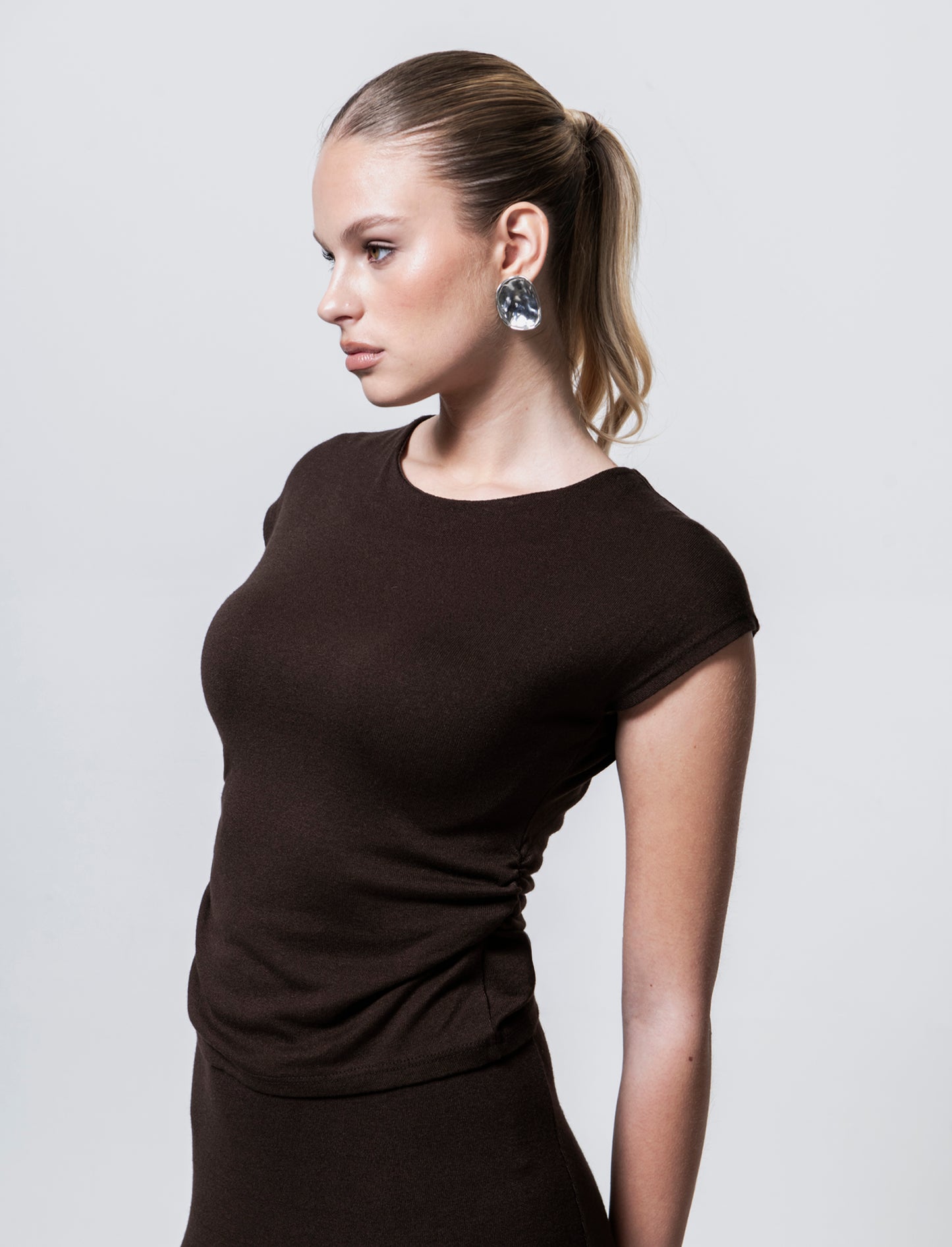 Tshirt over in maglia - Moro